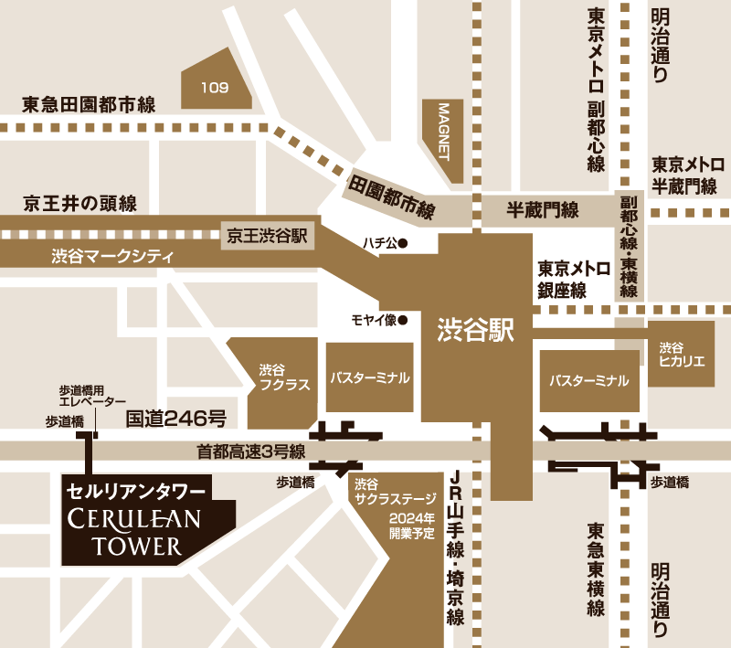 セルリアンタワー東急ホテルの地図